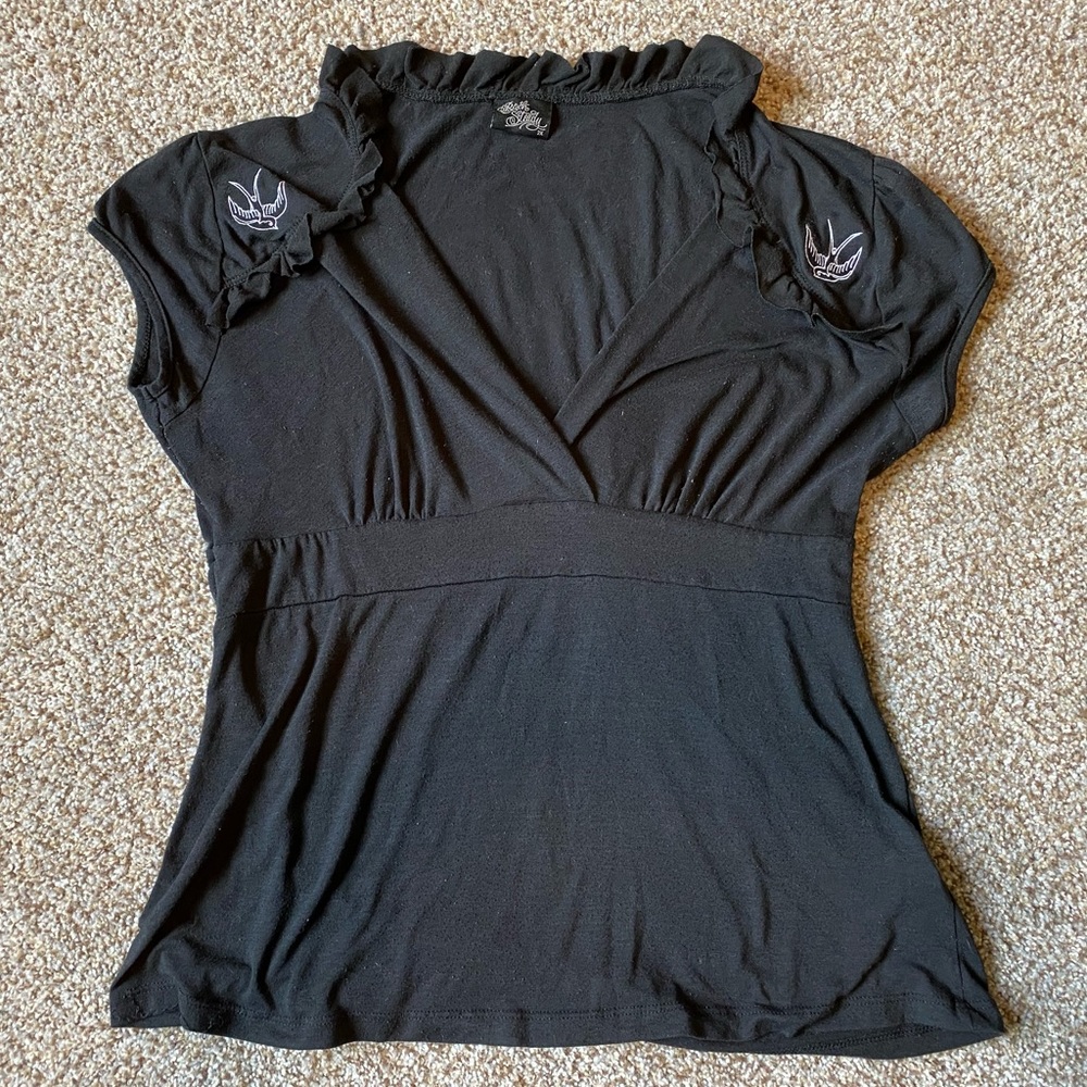 Rocksteady | Lush Sparrow Top | Size: 2X | Black
